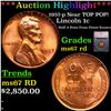 Image 1 : ***Auction Highlight*** 1957-p Lincoln Cent Near TOP POP! 1c Graded ms67 rd BY SEGS (fc)
