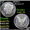 Image 1 : 1878-s Morgan Dollar $1 Grades Select Unc+ PL