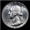 Image 2 : 1951-p Washington Quarter 25c Grades GEM+ Unc