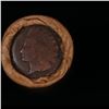 Image 2 : Mixed small cents 1c orig shotgun roll, 1919-s Wheat Cent, 1897 Indian Cent other end, Brinks Wrappe