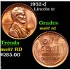 Image 1 : 1952-d Lincoln Cent 1c Grades GEM++ Unc RD