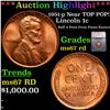 Image 1 : ***Auction Highlight*** 1951-p Lincoln Cent Near TOP POP! 1c Graded ms67 rd BY SEGS (fc)