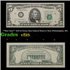 Image 1 : **Star Note** 1974 $5 Green Seal Federal Reserve Note (Philadelphia, PA) Grades vf+