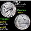 Image 1 : 1945-p Jefferson Nickel 5c Grades GEM+ Unc