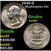 Image 1 : 1948-d Washington Quarter 25c Grades GEM++ Unc