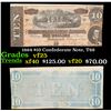 Image 1 : 1864 $10 Confederate Note, T68 Grades vf+