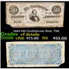 Image 1 : 1864 $50 Confederate Note, T66 Grades vf details