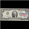 Image 2 : 4x Consecutive 1976 $2 Federal Reserve Notes - 1st Day of Issue, w/ Stamp, All CU! Grades Brilliant 