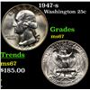 Image 1 : 1947-s Washington Quarter 25c Grades GEM++ Unc
