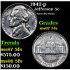 Image 1 : 1942-p Jefferson Nickel 5c Grades GEM++ 5fs