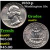 Image 1 : 1950-p Washington Quarter 25c Grades GEM+ Unc