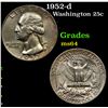 Image 1 : 1952-d Washington Quarter 25c Grades Choice Unc