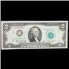 Image 2 : 1976 $2 Federal Reserve Note 1st Day of Issue, with Stamp Grades Gem CU