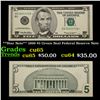 Image 1 : **Star Note** 1999 $5 Green Seal Federal Reserve Note Grades Gem CU