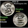 Image 1 : 1951-d Washington Quarter 25c Grades GEM+ Unc