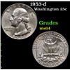 Image 1 : 1953-d Washington Quarter 25c Grades Choice Unc