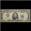 Image 2 : **Star Note** 1977 $5 Green Seal Federal Reserve Note (Philadelphia, PA) Mint Error Grades Choice CU