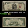 Image 1 : 1963 $5 Red Seal United States Note Grades f+