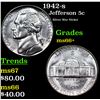 Image 1 : 1942-s Jefferson Nickel 5c Grades GEM++ Unc