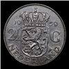 Image 3 : 1959 Netherlands 2-1/2 Gulden Silver KM# 185 Grades Select Unc