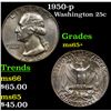 Image 1 : 1950-p Washington Quarter 25c Grades GEM+ Unc