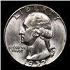 Image 2 : 1952-p Washington Quarter 25c Grades GEM+ Unc