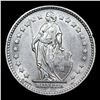Image 2 : 1957B Switzerland 1 Franc Silver KM# 24 Grades Choice+ Unc