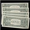 Image 3 : 5 x Consecutive Serial Numbered 1981 $1 Green Seal Federal Reserve Notes Grades CU
