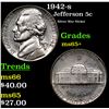 Image 1 : 1942-s Jefferson Nickel 5c Grades GEM+ Unc