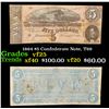 Image 1 : 1864 $5 Confederate Note, T69 Grades vf+