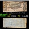 Image 1 : 1864 $10 Confederate Note, T68 Grades f+