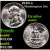 Image 1 : 1946-s Washington Quarter 25c Grades GEM+ Unc