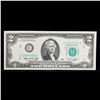 Image 2 : 1976 $2 Federal Reserve Note 1st Day of Issue, with Stamp Grades Gem CU
