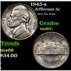 Image 1 : 1945-s Jefferson Nickel 5c Grades GEM+ Unc