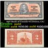 Image 1 : 1937 Bank of Canada $2 (Ottawa, CA) Grades Select AU