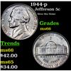 Image 1 : 1944-p Jefferson Nickel 5c Grades GEM+ Unc