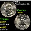 Image 1 : 1950-p Washington Quarter 25c Grades GEM++ Unc
