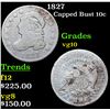 Image 1 : 1827 Capped Bust Dime 10c Grades vg+