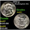Image 1 : 1951-p Washington Quarter 25c Grades GEM++ Unc