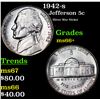 Image 1 : 1942-s Jefferson Nickel 5c Grades GEM++ Unc