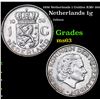Image 1 : 1956 Netherlands 1 Gulden KM# 184 Grades Select Unc