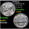 Image 1 : 1944-p Jefferson Nickel 5c Grades Choice+ Unc