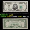 Image 1 : **Star Note** 1974 $5 Green Seal Federal Reserve Note (Philadelphia, PA) Grades Gem CU