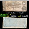 Image 1 : 1864 $5 Confederate Note, T69 Grades f, fine