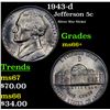 Image 1 : 1943-d Jefferson Nickel 5c Grades GEM++ Unc