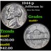 Image 1 : 1944-p Jefferson Nickel 5c Grades GEM++ Unc