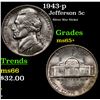 Image 1 : 1943-p Jefferson Nickel 5c Grades GEM+ Unc