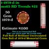 Image 1 : Shotgun Lincoln 1c roll, 1979-d 50 pcs Bank Wrapper.