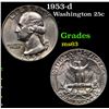 Image 1 : 1953-d Washington Quarter 25c Grades Select Unc