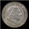 Image 2 : 1956 Netherlands 1 Gulden Silver KM# 184 Grades Select Unc